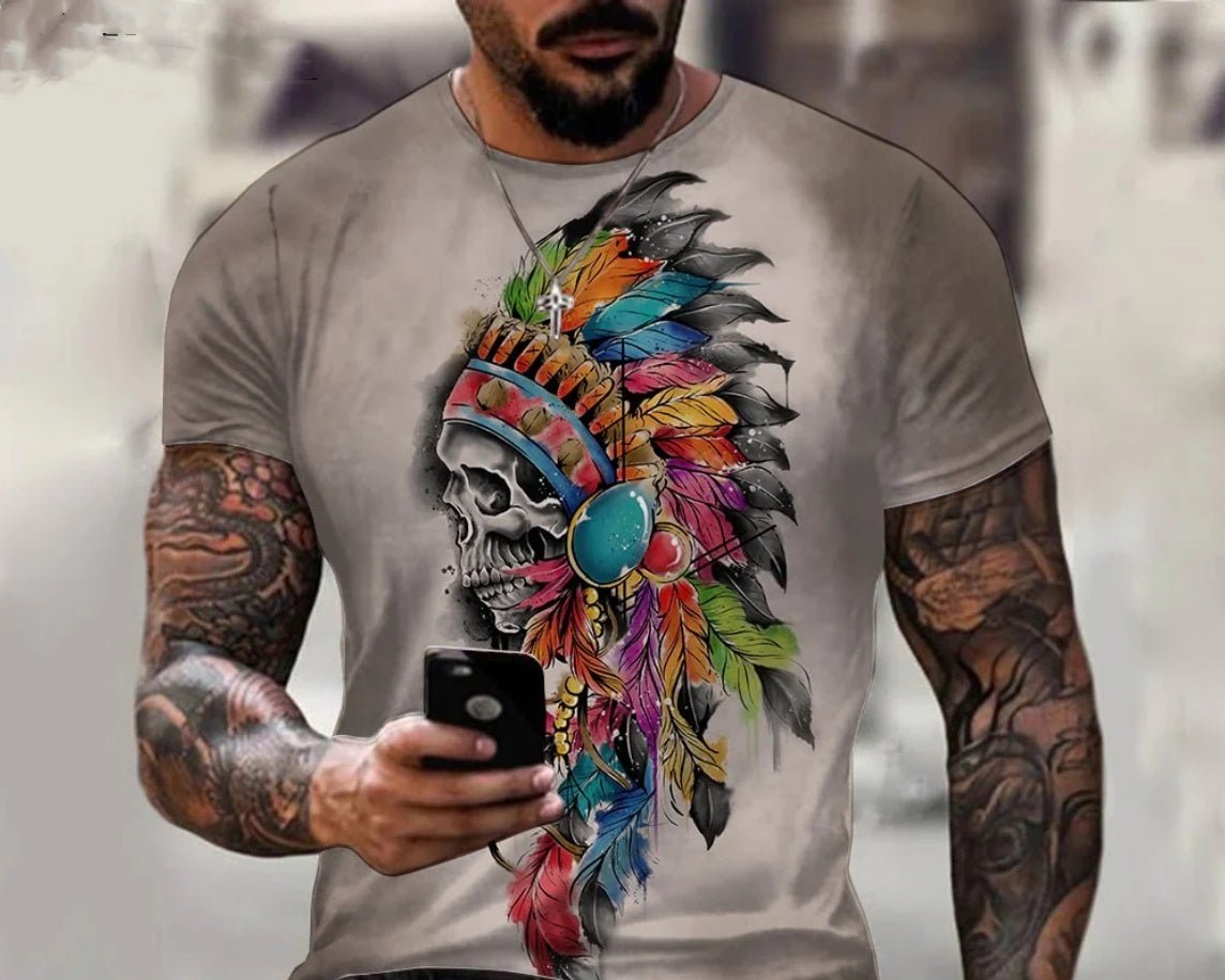 Casual Men's Short-sleeved T-shirt 3D Digital Printing Top