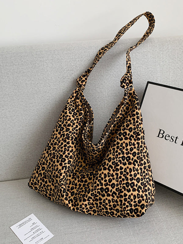 New leopard print shoulder bag canvas shopping bag