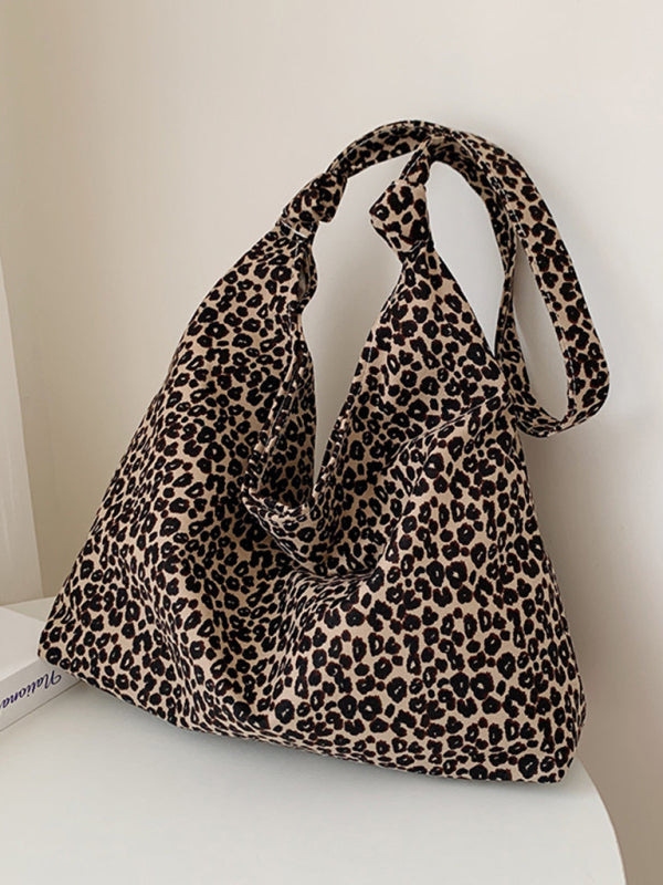 New leopard print shoulder bag canvas shopping bag