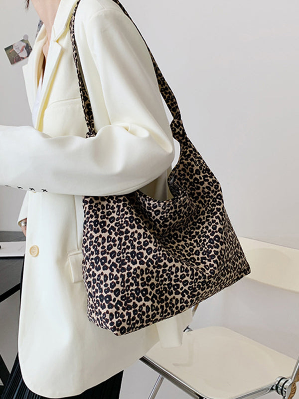 New leopard print shoulder bag canvas shopping bag