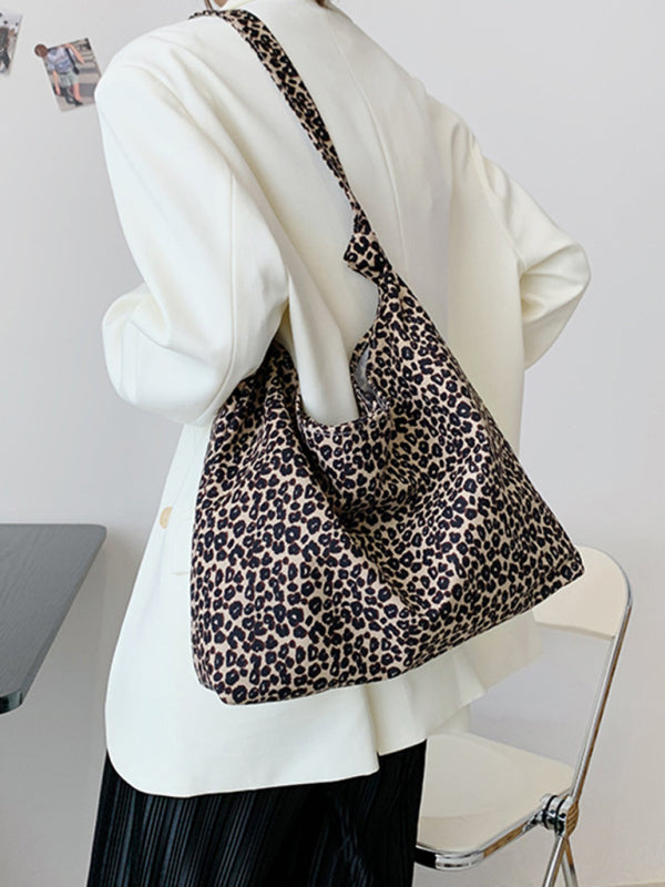 New leopard print shoulder bag canvas shopping bag