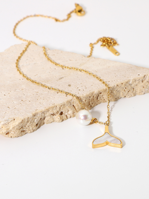 New summer beach style fashion ocean pearl shell necklace